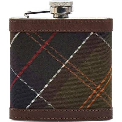 Barbour Hip Flask Nerezová placatka v tartanovém pouzdře