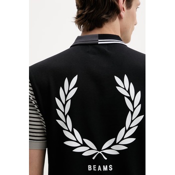 Fred Perry Памучна тениска с яка Fred Perry Beams Striped Panel Shirt (SM7188.102)