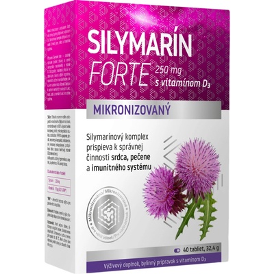 Silymarin forte 4 Pečeň + Imunitný systém 40 tabliet
