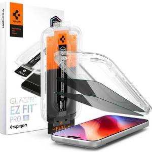 Spigen Затъмняващ Протектор за iPhone 18 Pro Max, Spigen Privacy Glas. tR EZ Fit Pro 2бр. , Черен (AGL12033)