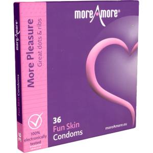 MoreAmore Maxi-Pack: Fun Skin, 36 condoms