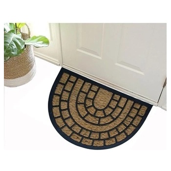 Mojkoberec Kokos + guma oblúk půlkruh Hnedá 40x60 cm