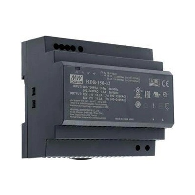 MEANWELL - HDR-150-24 - Průmyslový spínaný napájecí zdroj 24V 150W na DIN