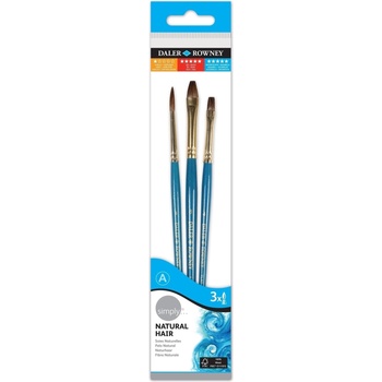 Daler-Rowney Simply Watercolour Brush Natural Комплект четки 3 бр (216910301)