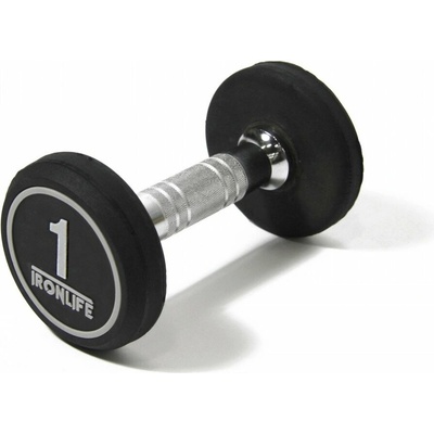 IRONLIFE Jednoruční činka pogumovaná 1 kg