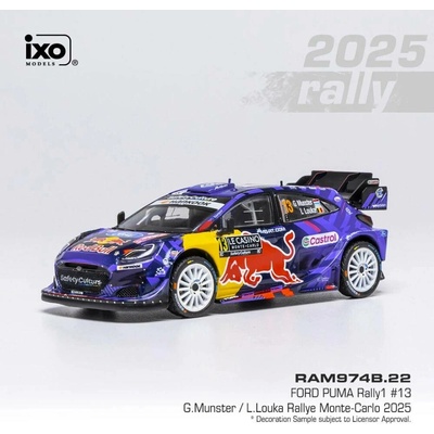 Ford Puma Rally1 Rally Monte Carlo 2025 13 Munster Louka IXO 1:43