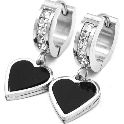 Steel Jewelry náušnice SRDCE Chirurgická ocel NS240202