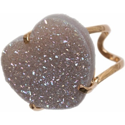 Nefertitis Be Beautiful Achát srdce aqua aura prsten NF54652