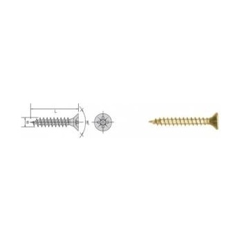 Uncanny Brand Wood insert galvanized yellow full thread 4.5*25mm