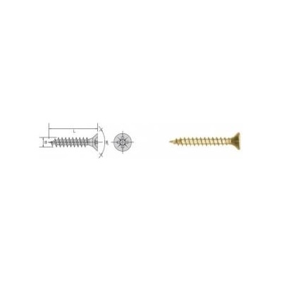 Uncanny Brand Wood insert galvanized yellow full thread 4.5*25mm