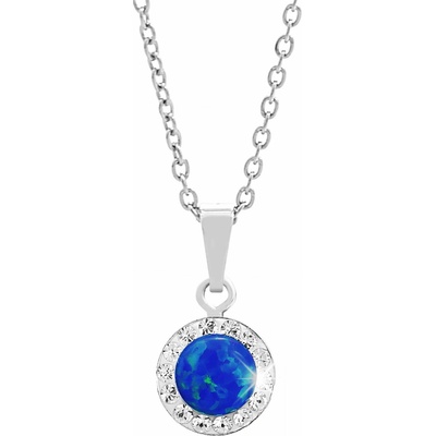 JSB Bijoux Opálek s křišťálovými kameny Swarovski Dark Blue 92300040dbl (Ag925/1000, 1,86 g)