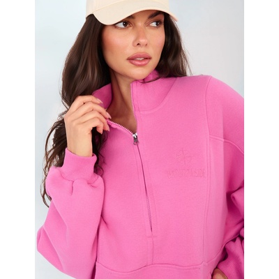 Factory Price mikina na zips krémová ružová