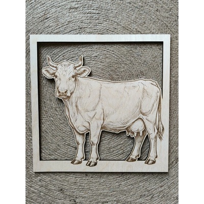 Dřevěný obraz - koza Velikost: Obraz 29x29cm