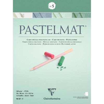 Clairefontaine Skicár 30 x 40cm PASTELMAT na pastel farebné listy lepená väzba 360g/m2 12 listov