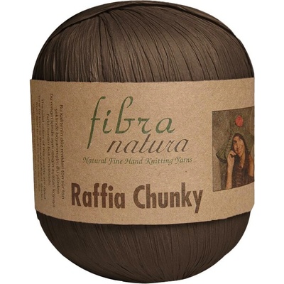 Fibra Natura Raffia Chunky 114-21 tmavá hnědá
