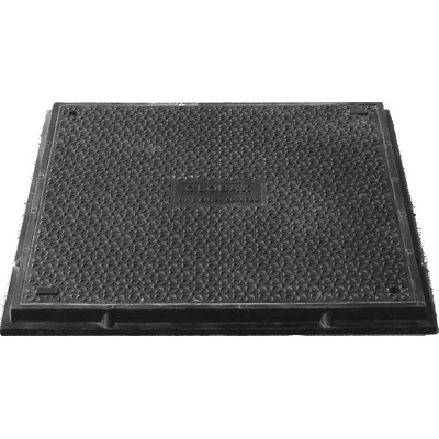 MIDAS Poklop A15 do 1,5t DN 600x600 hranatý, kompozit, h=35 mm, uzam. 4x šroub ,OD 750x750mm p1846