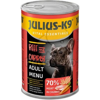 Julius-K9 Vital Essentials Adult Menu - Beef & Carrot 6 x 1240 г