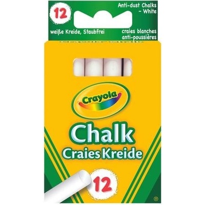 Crayola kriedy na tabuľu biele 12 ks