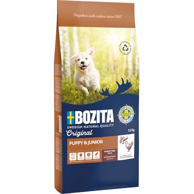 Bozita Original Puppy & Junior s kuracím bez pšenice 2 x 12 kg