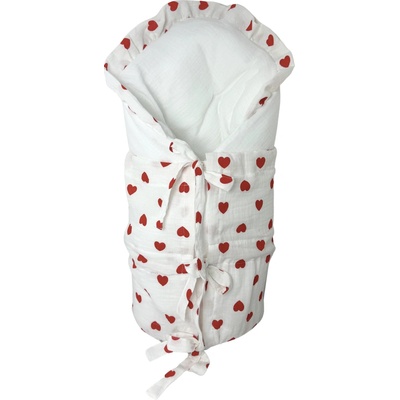 INTERMEDIC SK Obliečka na zavinovačku mušelín Love Red