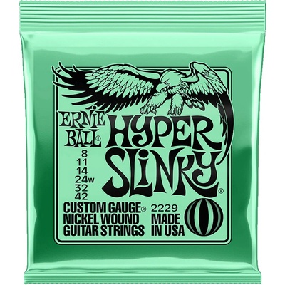 Ernie Ball 2229 Hyper Slinky Nickel Wound Electric Guitar Strings (.008 - .042)