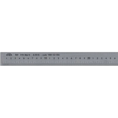 KINEX K-MET Měřítko ocelové ploché s přesahem čsn251110 1500x40x8 mm 1001-02-150