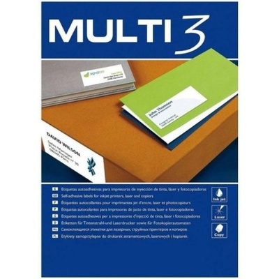 MULTI 3 Етикети за принтер MULTI 3 Бял прав 100 Листи 105 x 57 mm (8410782047247)