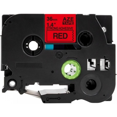 Compatible Съвместима лента с Brother TZ-S461 / TZe-S461, 36mm x 8m, екстра лепило черен печат / червен фон (TZe-S461)