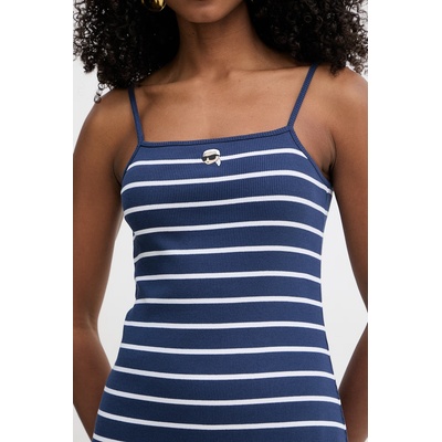 KARL LAGERFELD рокля по тялото от памук с еластан IKON (B2W13043)