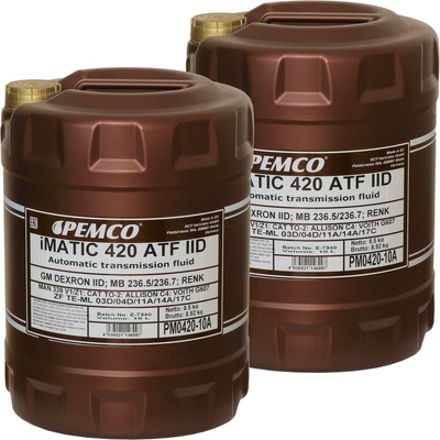 PEMCO 2бр X 10л Масло за автоматични скоростни кутии Pemco ATF DEXRON II D (Pemco ATF DII 20L)