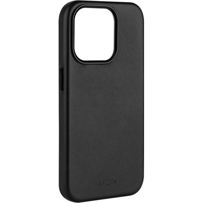 Zadný kožený FIXED MagLeather s podporou MagSafe Apple iPhone 15 Pro, čierne FIXLM-1202-BK