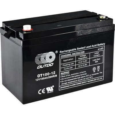 OUTDO Тягов акумулатор 12V 100Ah, OT100-12 UPS (1811)