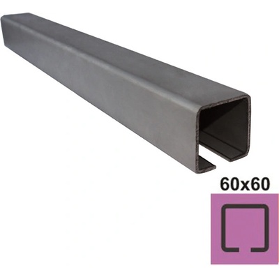 EKOfence Profil vodiaci spodný INOX, 58x58x3mm, L3m 10658