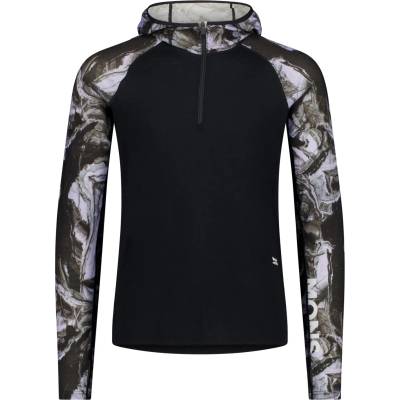 Mons Royale Мъжко мериносово термобельо Mons Royale Temple Merino Long Sleeve Hood Merino longsleeve - Rock Camo / Black (015-2333-0311)