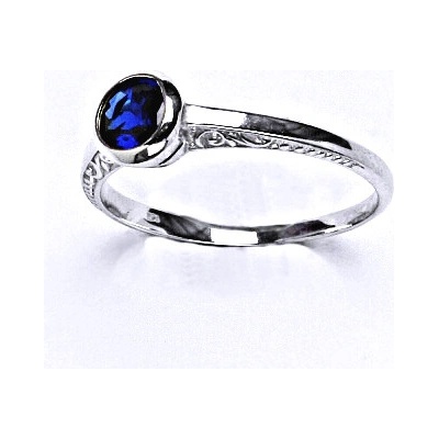 Čištín Stříbrný prsten syntetický zirkon spinel T 1443