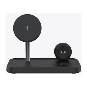 Dviced 3-in-1 magnetic wireless stand w cable, wall charger - Black (DV230005) - iStore