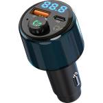 Diva FM трансмитер Diva BT1526, 87.5 MHz до 108.0 MHz, QC 3.0, 1x USB-C(PD), 1x USB-A, тъмносин (BT1526)