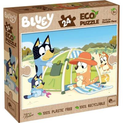 Lisciani Oboustranné ECO MAXI Bluey Stan na pláži s omalovánkou 24 dílků