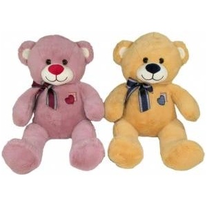 SUN-DAY *AST. PLUSH bowls, 30 cm, bow, heart embroidery, 2 col