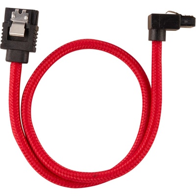 Corsair Premium sleeved SATA cable with 90° connector 2-pack - Red (CC-8900280) (CC-8900280) (CC-8900280)