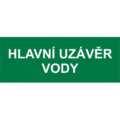 Walteco Hlavní uzávěr vody, 210x80mm, samolepka , 20080