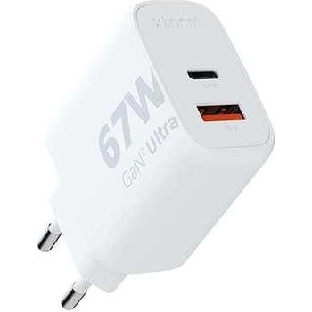 Xtorm Зарядно Xtorm GaN2 Ultra USB, порт USB-C, 220V, 67W, бял цвят