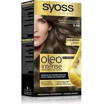 Syoss Oleo Intense перманентната боя за коса с олио цвят 5-54 Ashy Light Brown