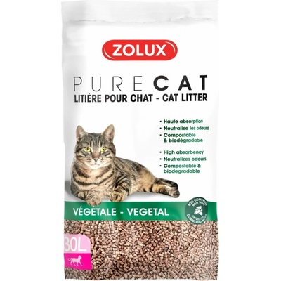 Zolux Podstielka PURECAT natural absorb. rastlinná 30 l