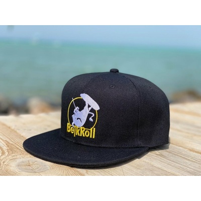 BejkRoll Snap Black kulaté logo Yupoong SnapBack