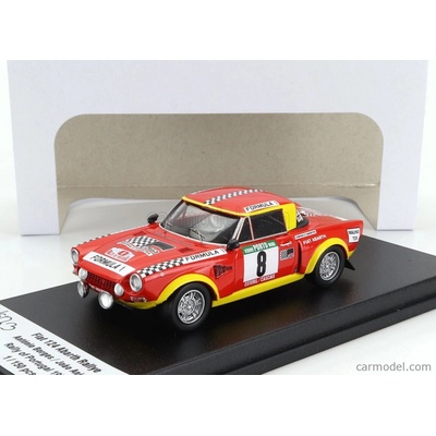 Trofeu Fiat 124 Abarth night Version N 8 Rally Portugal 1975 Antonio Borges Joao Anjos Červená Žlutá 1:43