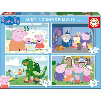 Educa - Puzzle 4v1 Peppa Pig - 1 - 39 piese