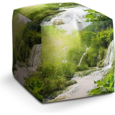 Sablio Taburet Cube Kaskádovitý vodopád: 40x40x40 cm