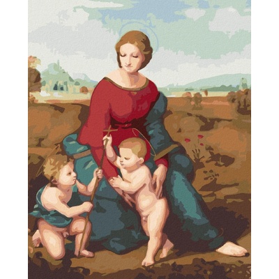 zuty Malování Podle Čísel Madona V Zeleni Raffaello Santi 80 x 100 Cm Plátno Rám 8596530099031