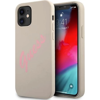 Image 1 of GUESS Калъф Guess Vintage Pink Script за Apple iPhone 12 mini, Grey (GUE001109)